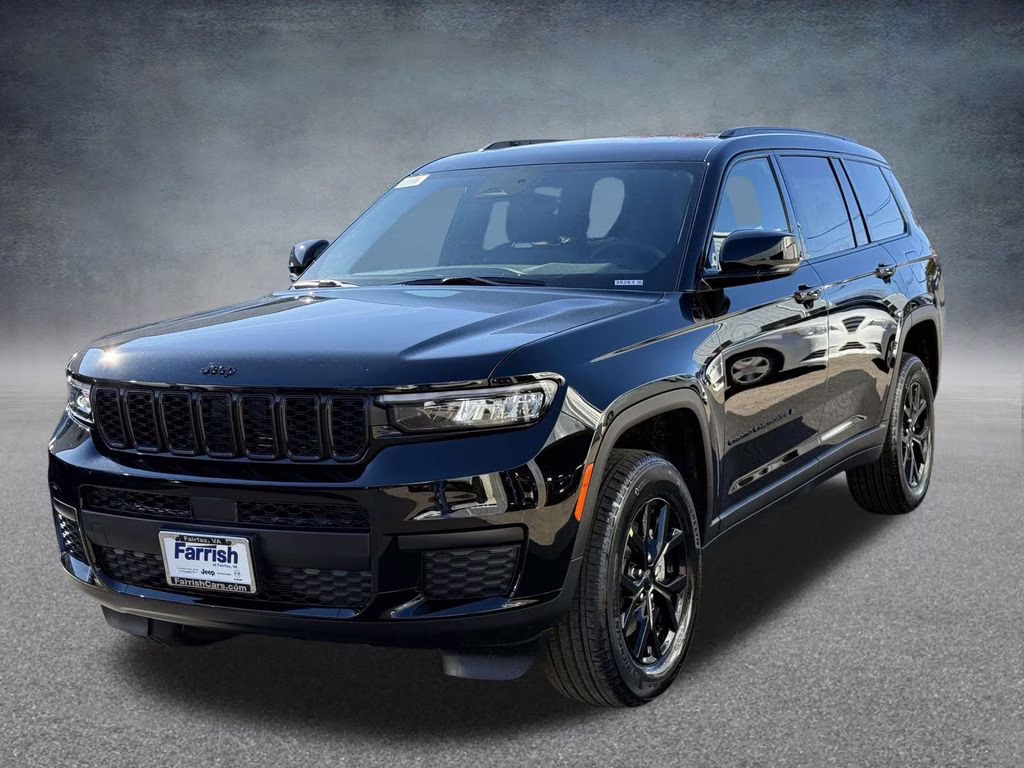 2025 Diamond Black Crystal Pearlcoat Jeep Grand Cherokee L Altitude X 4X4 SUV
