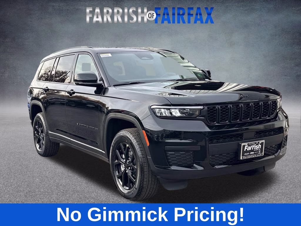 2025 Diamond Black Crystal Pearlcoat Jeep Grand Cherokee L Altitude X 4X4 SUV