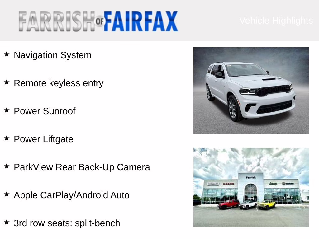 2026 White Knuckle Clearcoat Dodge Durango GT Plus HEMI V8 AWD SUV