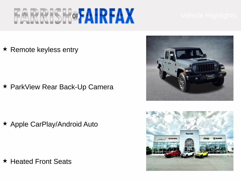 2026 Anvil Clearcoat Jeep Gladiator Sport S 4X4 Truck