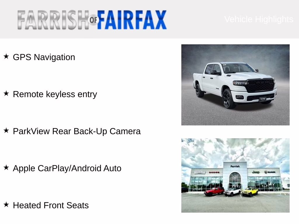 2026 Bright White Clearcoat Ram 1500 Big Horn/Lone Star 4X4 Truck