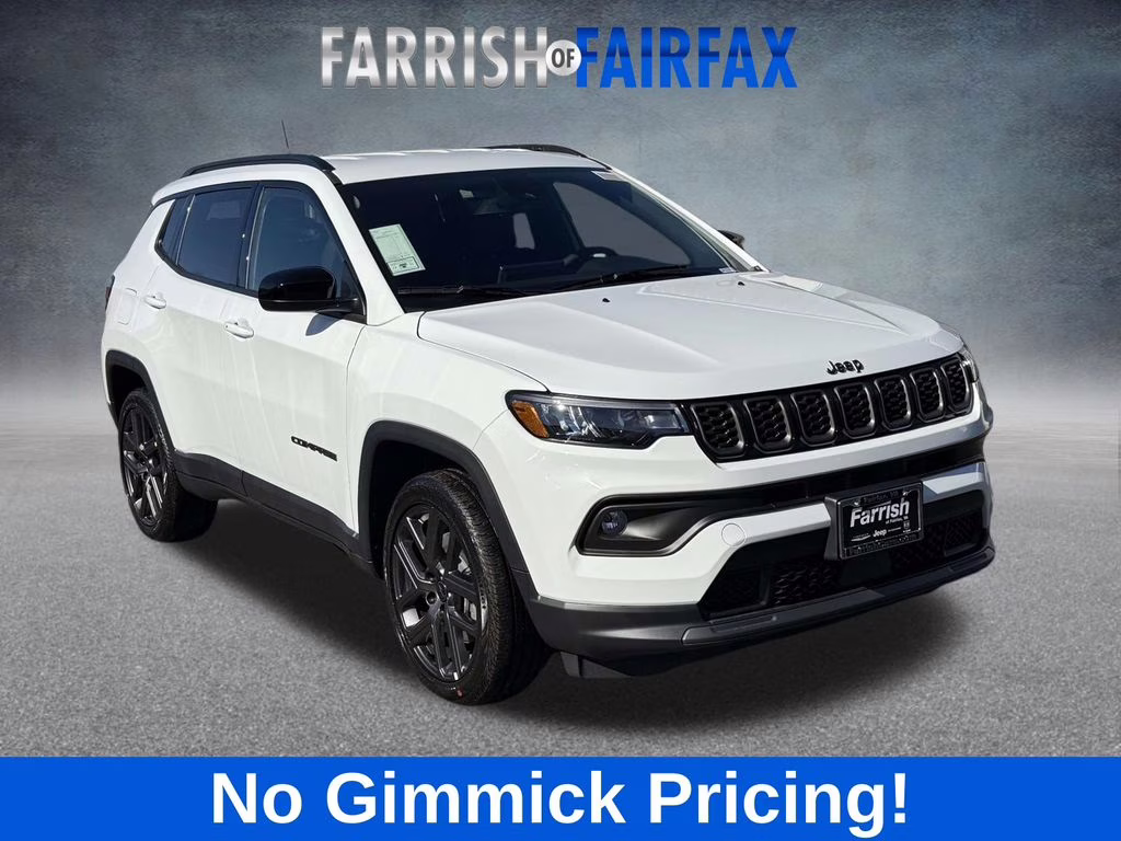 2026 Bright White Clearcoat Jeep Compass Latitude 4X4 SUV