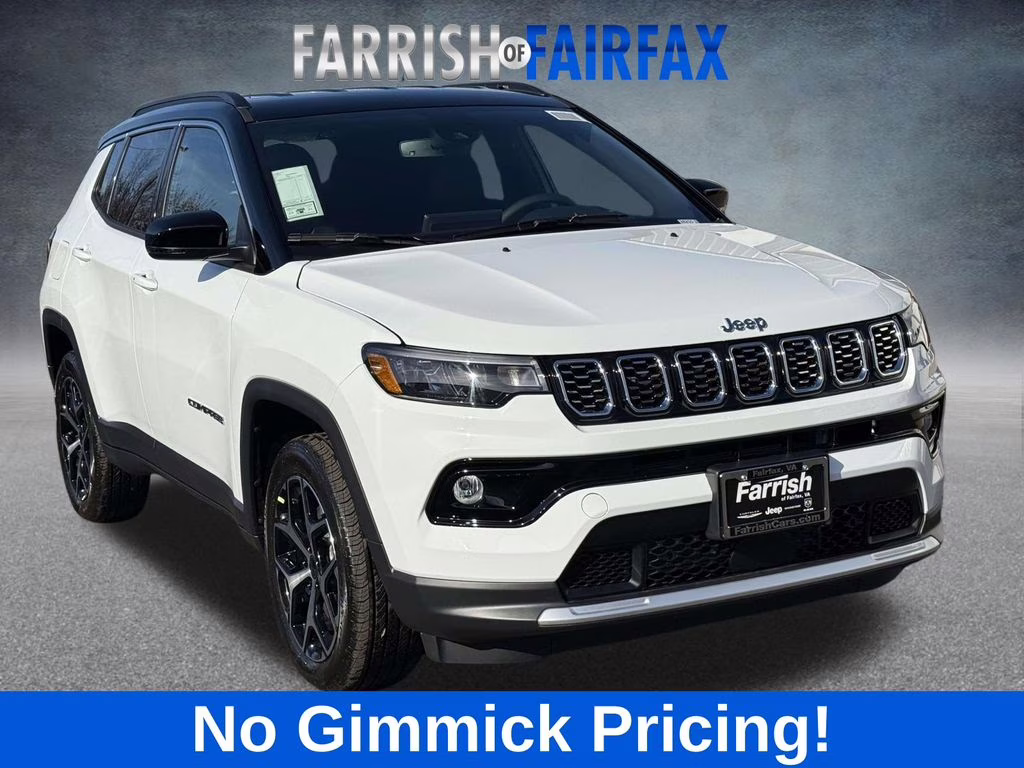 2026 Bright White Clearcoat Jeep Compass Limited 4X4 SUV