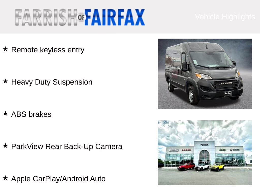 2026 Ceramic Gray Clearcoat Ram ProMaster 2500 High Roof FWD Van