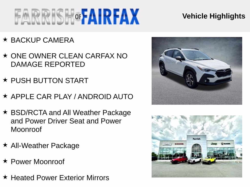 2026 Crystal White Pearl Subaru Crosstrek Premium AWD SUV