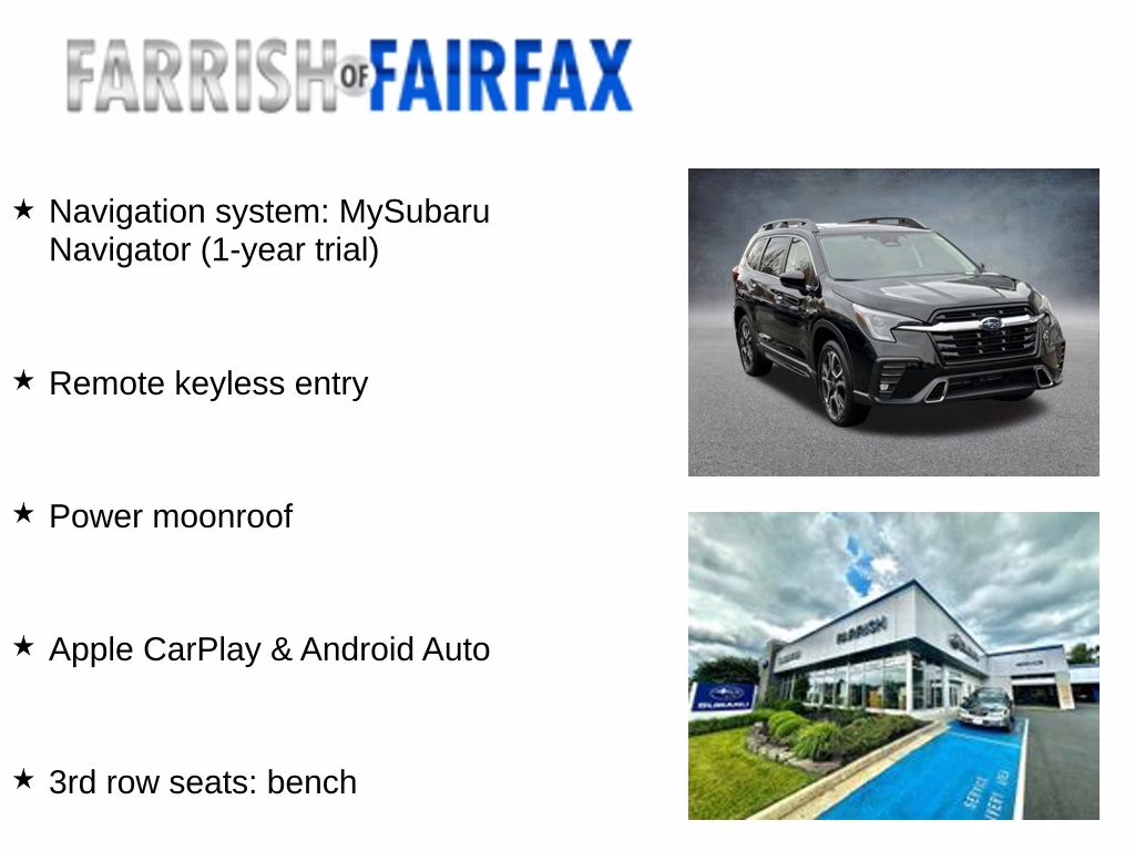 2026 Crystal Black Silica Subaru Ascent Touring AWD SUV