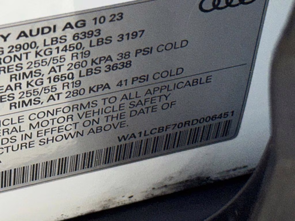 2024 Carrara White Audi Q7 45 Premium Plus AWD SUV