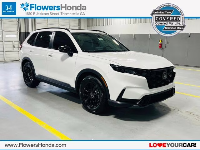 2026 Platinum White Pearl Honda CR-V Hybrid Sport-L SUV