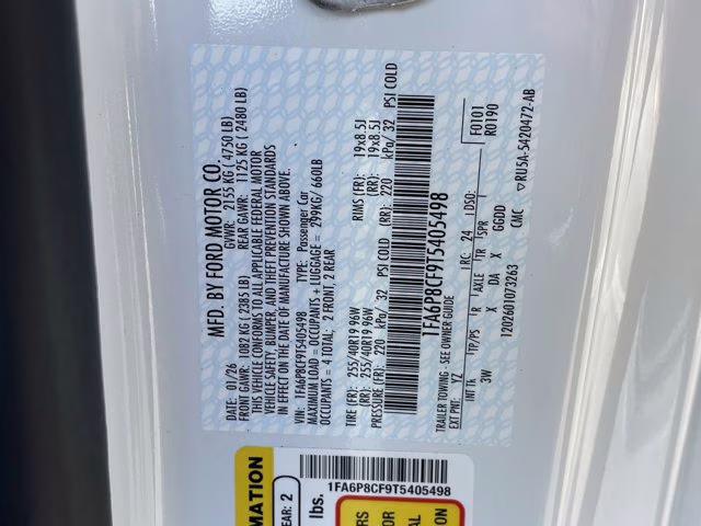 2026 Oxford White Ford Mustang GT Premium RWD Coupe