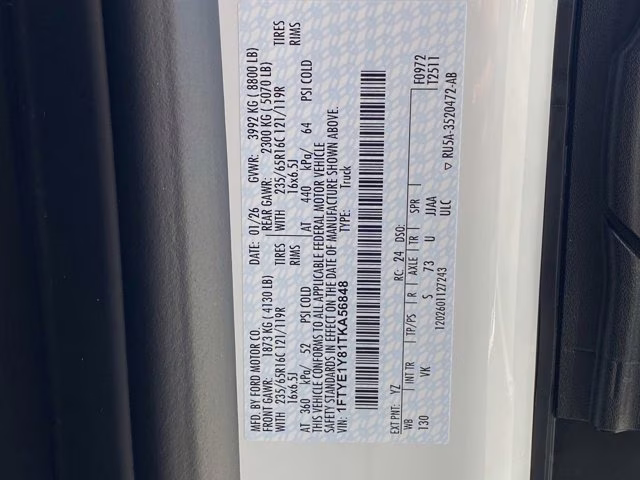 2026 Oxford White Ford Transit Cargo Van RWD Van