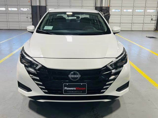 2025 Aspen White Tricoat Nissan Versa 1.6 SV FWD Sedan