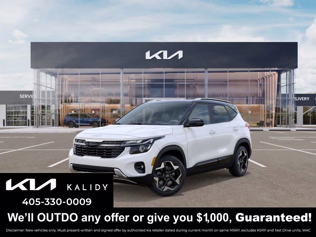 2026 Clear White/Black Roof Kia Seltos S AWD SUV