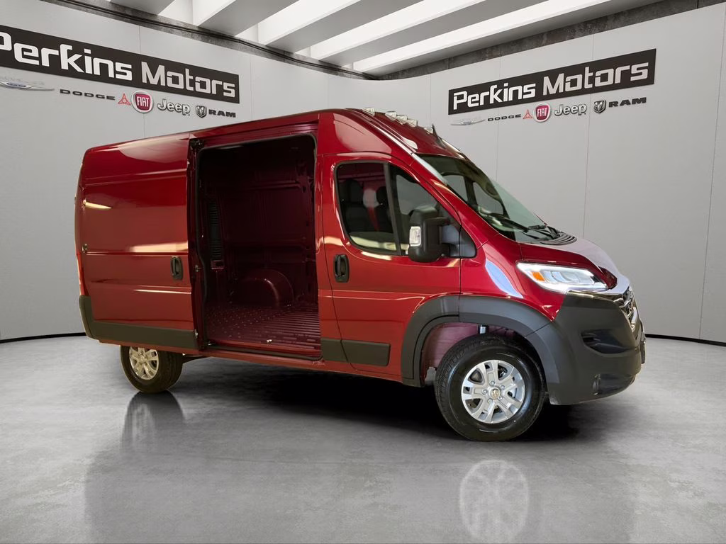 2025 Dp Cherry Red Crystal PC Ram ProMaster 1500 High Roof FWD Van