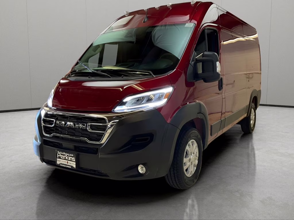 2025 Dp Cherry Red Crystal PC Ram ProMaster 1500 High Roof FWD Van