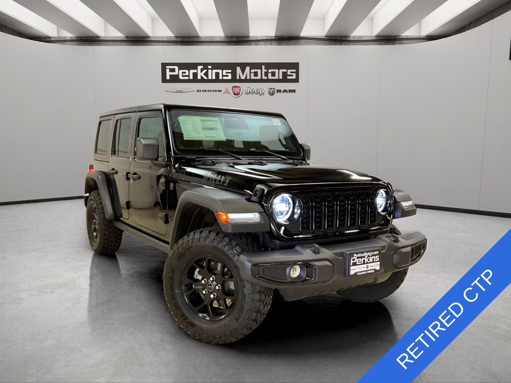 2026 Black Clearcoat Jeep Wrangler Willys 4X4 SUV