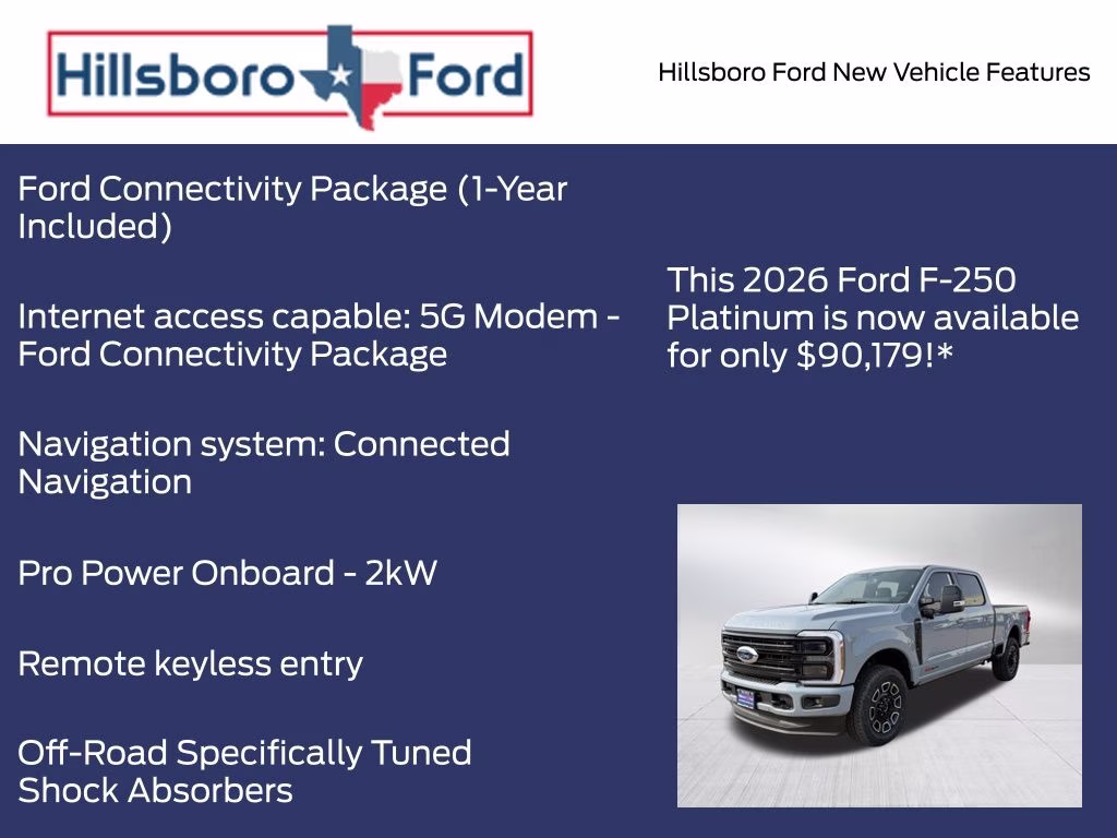 2026 Glacier Gray Metallic Tri-Coat Ford Super Duty F-250 SRW Platinum 4X4 Truck