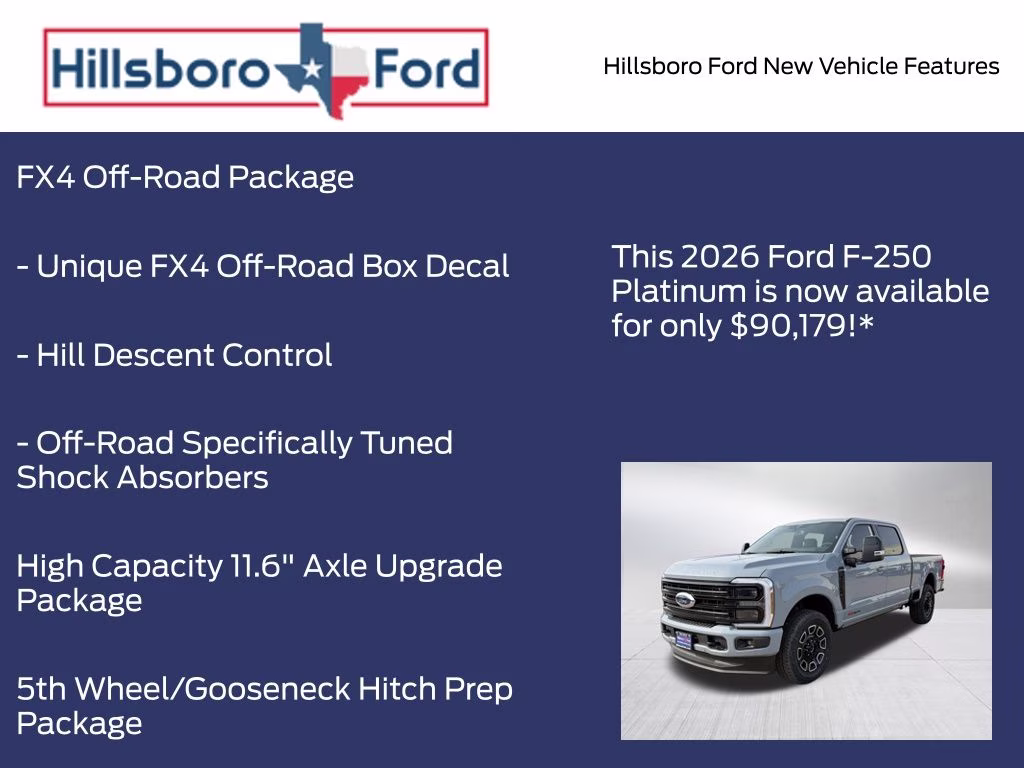 2026 Glacier Gray Metallic Tri-Coat Ford Super Duty F-250 SRW Platinum 4X4 Truck