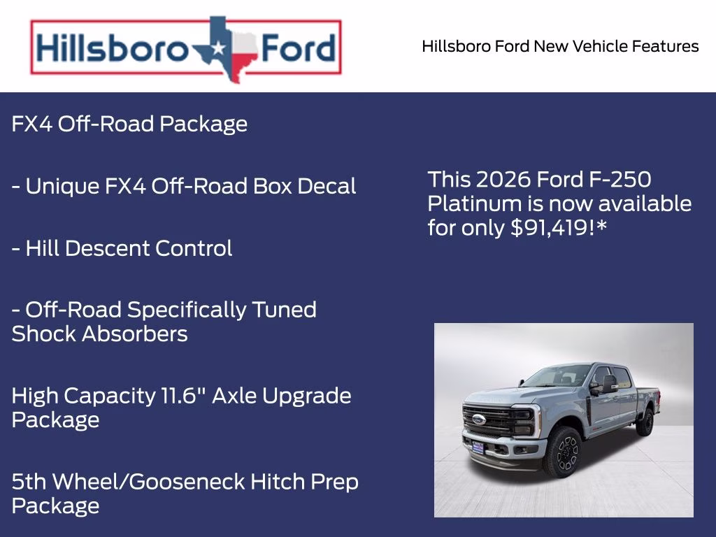 2026 Glacier Gray Metallic Tri-Coat Ford Super Duty F-250 SRW Platinum 4X4 Truck