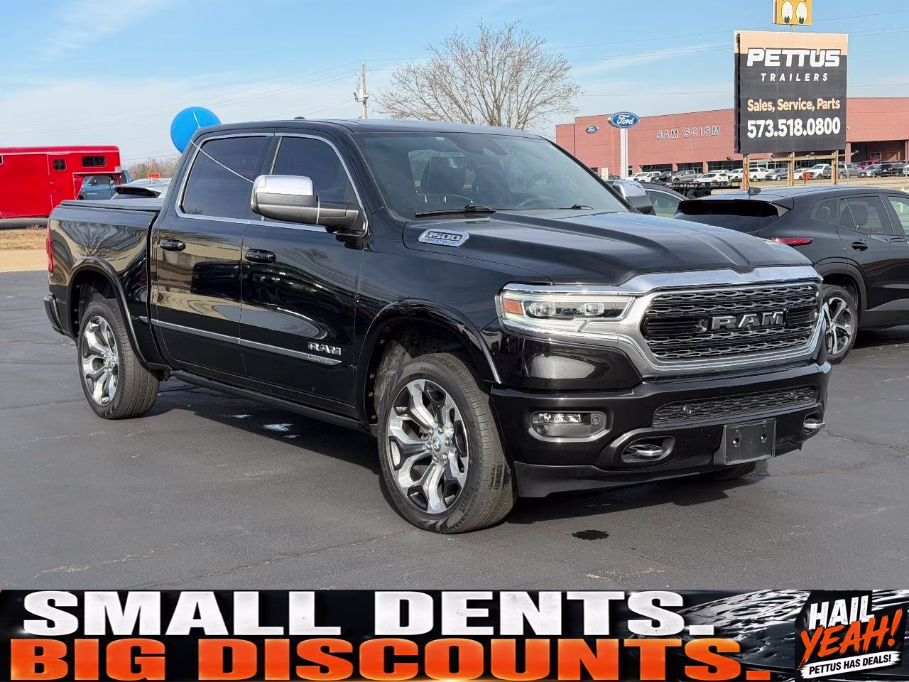 2023 Diamond Black Crystal Pearlcoat Ram 1500 Limited 4X4 Truck