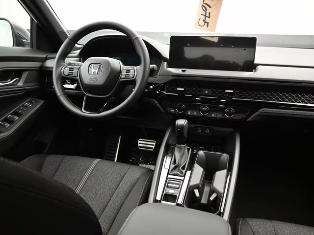 2025 Platinum White Pearl Honda Accord Hybrid Sport FWD Sedan