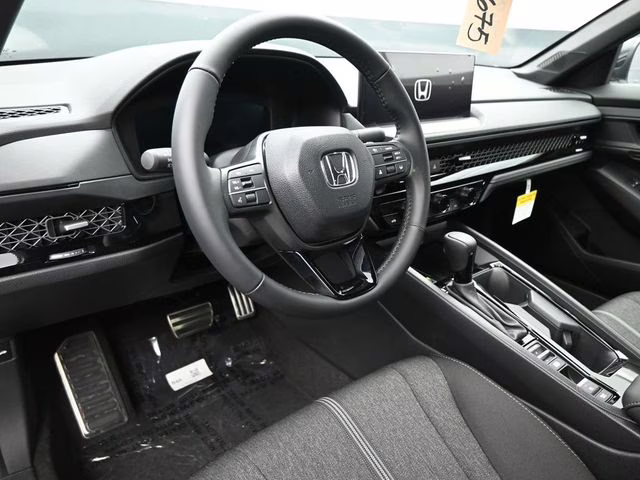 2025 Platinum White Pearl Honda Accord Hybrid Sport FWD Sedan