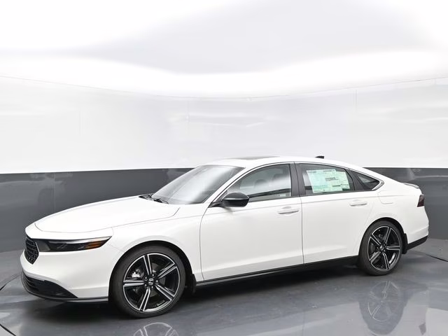 2025 Platinum White Pearl Honda Accord Hybrid Sport FWD Sedan