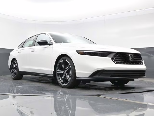 2025 Platinum White Pearl Honda Accord Hybrid Sport FWD Sedan