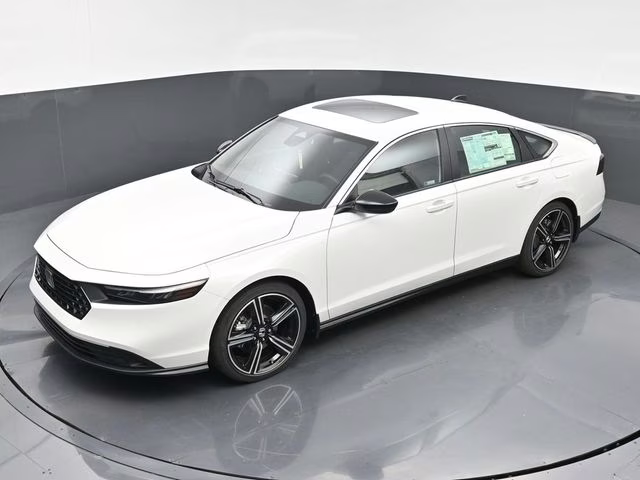 2025 Platinum White Pearl Honda Accord Hybrid Sport FWD Sedan