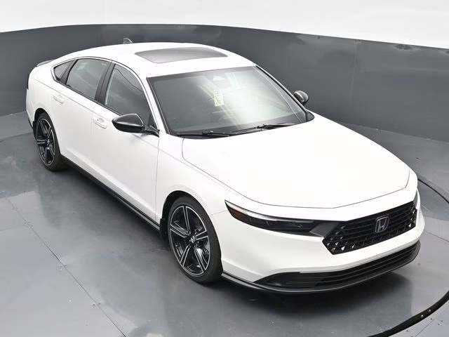 2025 Platinum White Pearl Honda Accord Hybrid Sport FWD Sedan