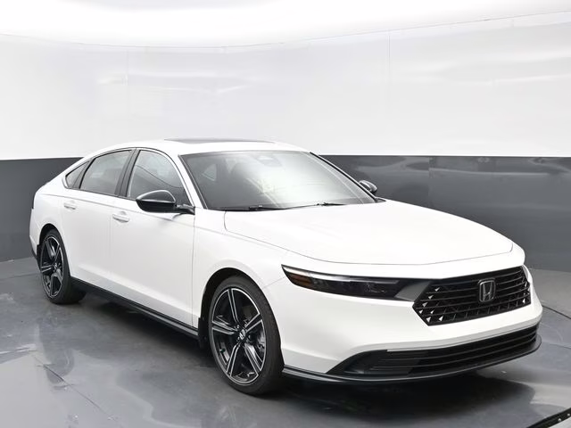 2025 Platinum White Pearl Honda Accord Hybrid Sport FWD Sedan