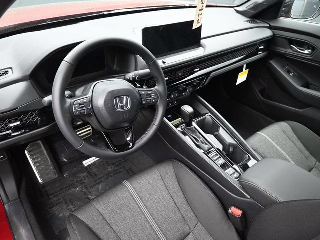 2025 Radiant Red Metallic Honda Accord Hybrid Sport FWD Sedan