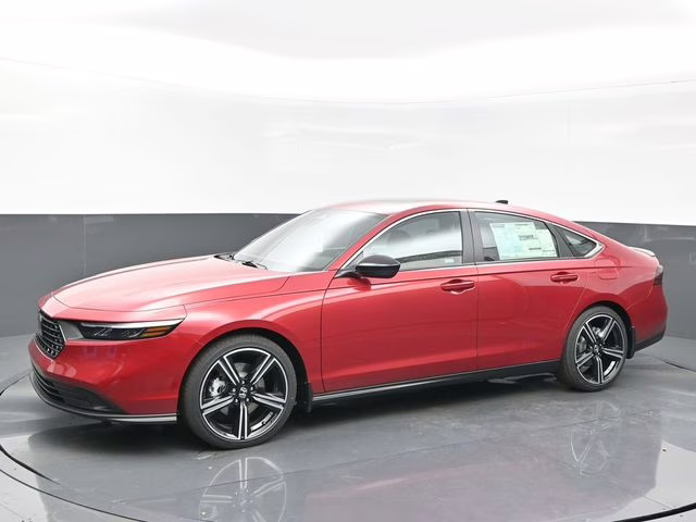 2025 Radiant Red Metallic Honda Accord Hybrid Sport FWD Sedan
