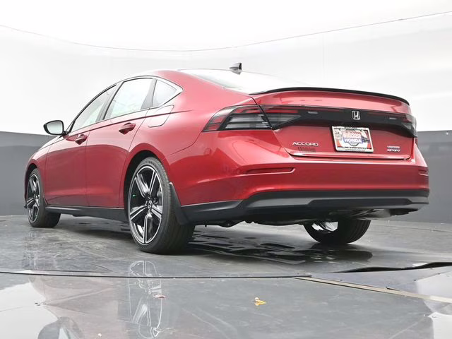 2025 Radiant Red Metallic Honda Accord Hybrid Sport FWD Sedan