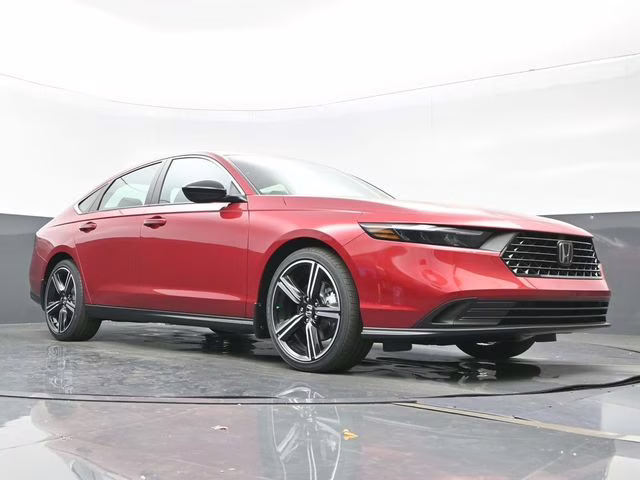 2025 Radiant Red Metallic Honda Accord Hybrid Sport FWD Sedan