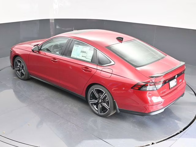 2025 Radiant Red Metallic Honda Accord Hybrid Sport FWD Sedan