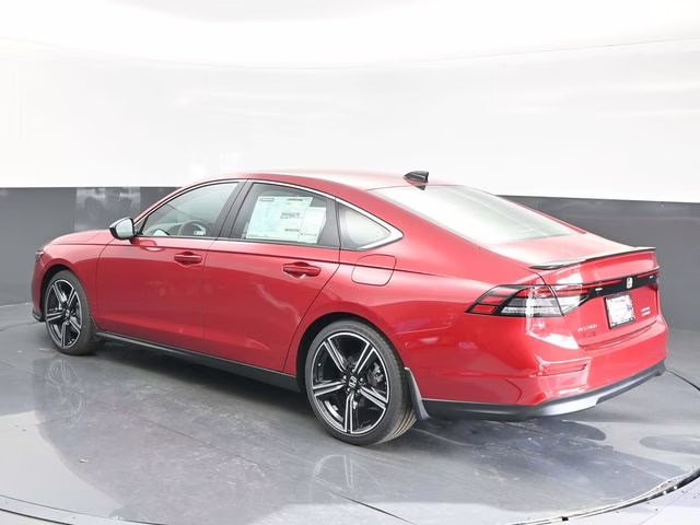 2025 Radiant Red Metallic Honda Accord Hybrid Sport FWD Sedan