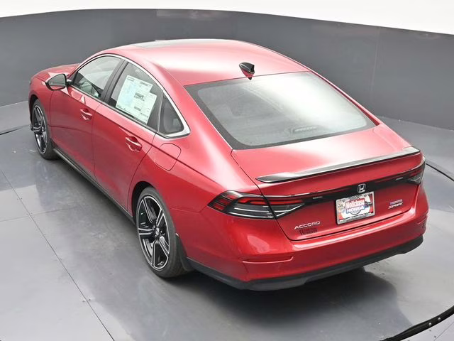 2025 Radiant Red Metallic Honda Accord Hybrid Sport FWD Sedan