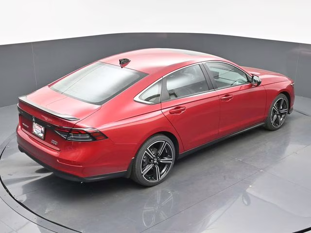 2025 Radiant Red Metallic Honda Accord Hybrid Sport FWD Sedan