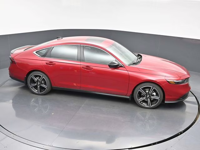 2025 Radiant Red Metallic Honda Accord Hybrid Sport FWD Sedan