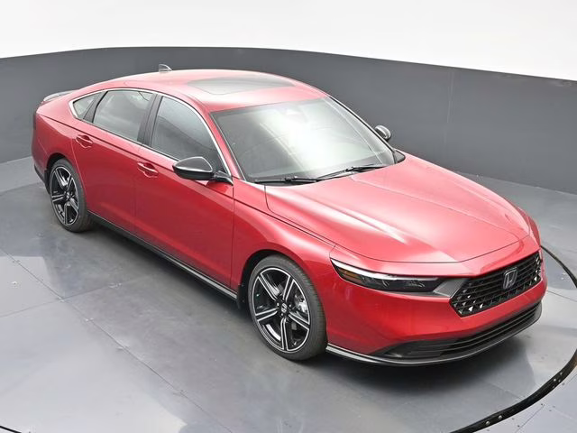 2025 Radiant Red Metallic Honda Accord Hybrid Sport FWD Sedan
