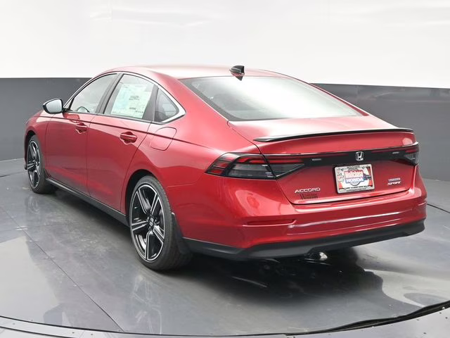 2025 Radiant Red Metallic Honda Accord Hybrid Sport FWD Sedan