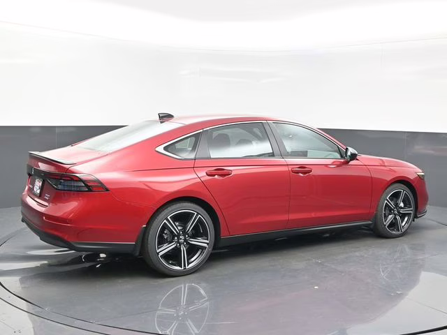 2025 Radiant Red Metallic Honda Accord Hybrid Sport FWD Sedan