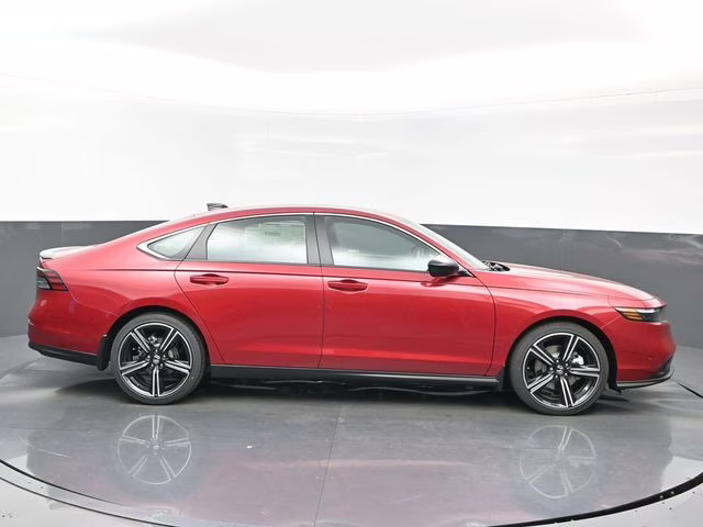 2025 Radiant Red Metallic Honda Accord Hybrid Sport FWD Sedan