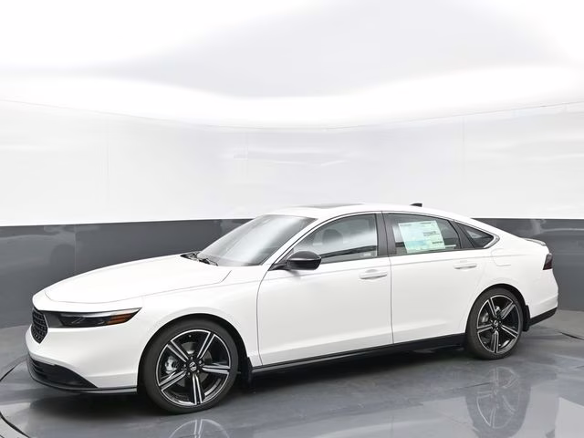 2025 Platinum White Pearl Honda Accord Hybrid Sport FWD Sedan
