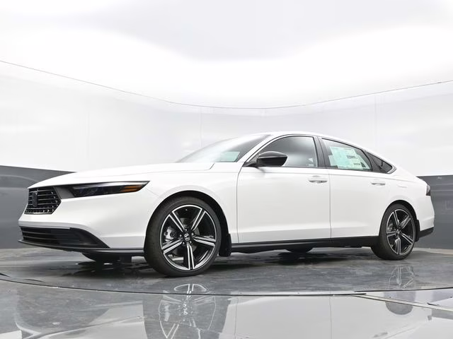 2025 Platinum White Pearl Honda Accord Hybrid Sport FWD Sedan