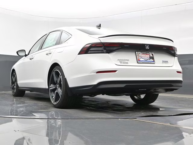 2025 Platinum White Pearl Honda Accord Hybrid Sport FWD Sedan