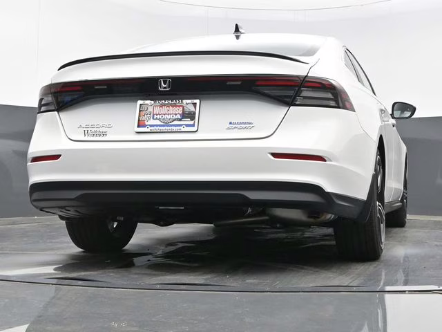 2025 Platinum White Pearl Honda Accord Hybrid Sport FWD Sedan