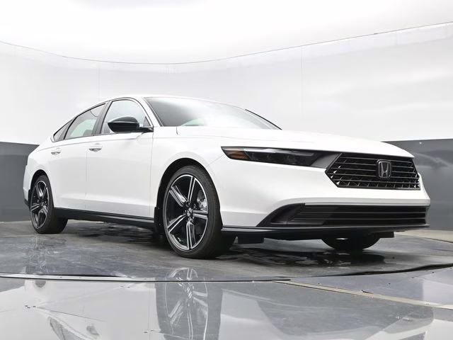 2025 Platinum White Pearl Honda Accord Hybrid Sport FWD Sedan