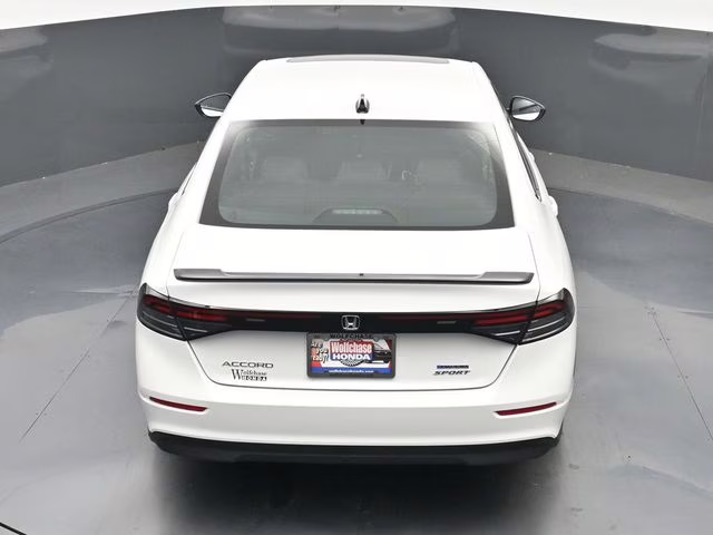 2025 Platinum White Pearl Honda Accord Hybrid Sport FWD Sedan