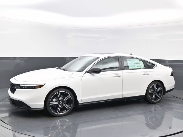 2025 Platinum White Pearl Honda Accord Hybrid Sport FWD Sedan